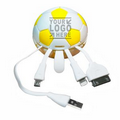 Football Shaped 3 In 1 USB Data Cable
